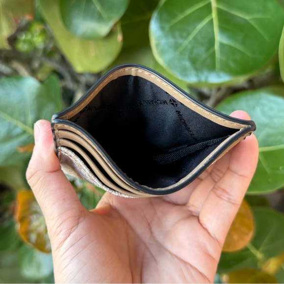 Michael Kors Jet Set Card Case Wallet MK Ombré Husk - Picture 3 of 7